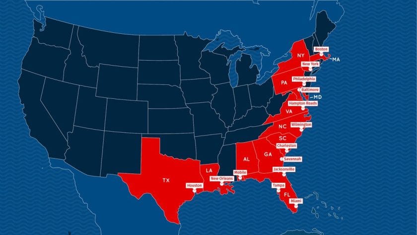 nycLife | US Port Strike Map