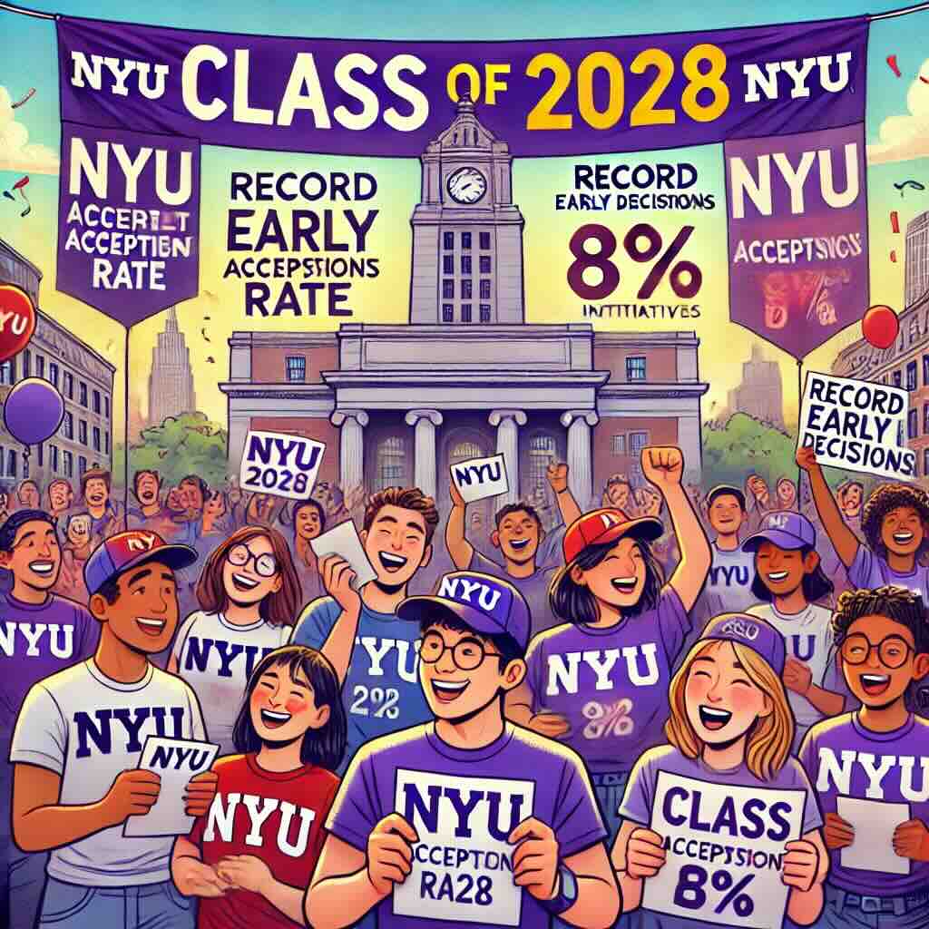 Class of 2028 - NYU acceptance rate stays 8% - Record Early Decisions, and New Initiatives